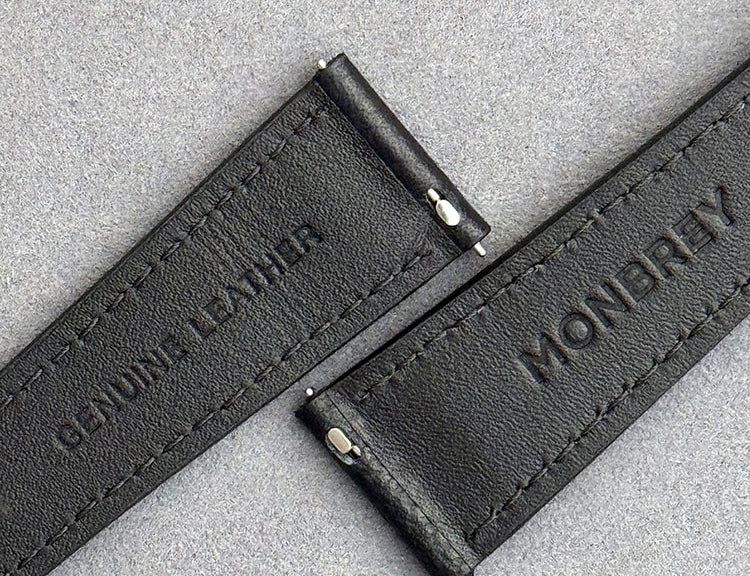 Monbrey Black Epsom Italian genuine leather strap back
