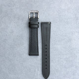 Monbrey Black Epsom Italian genuine leather strap front
