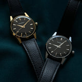 Monbrey MB1 L05 gold watch black enamel dial