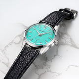 MB1 L06 Turquoise black strap on marble