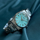 Monbrey MB1 L06tiffany blue turquoise dial with metal bracelet